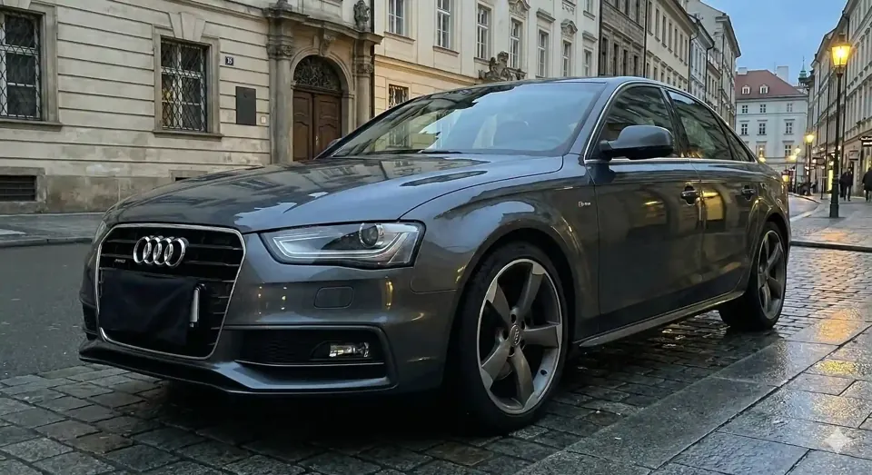 Audi A4 na ulicy — samochód z naszych realizacji